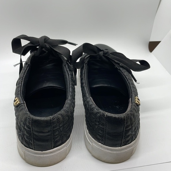 Tory Burch Perfect Black Quilted Marion Leather Sneaker Size 8.5M - Picture 3 of 11